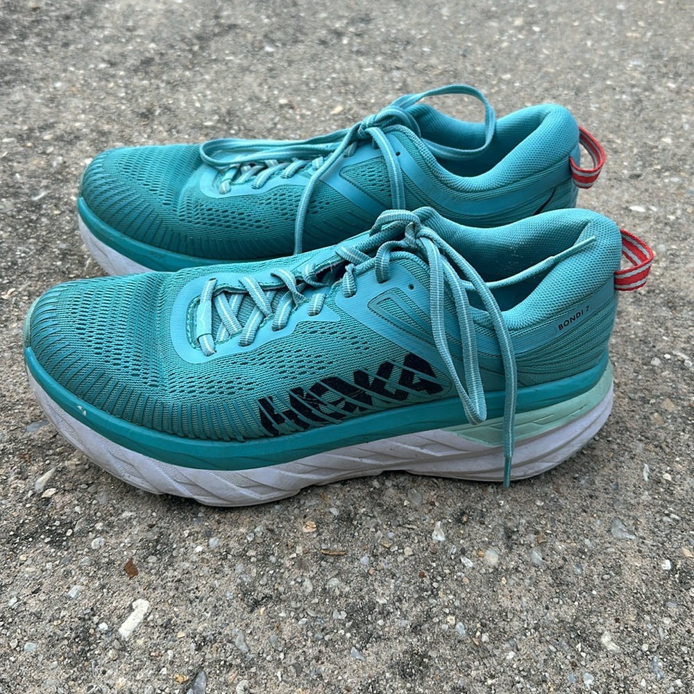 Hoka Teal Athletic Running Shoes - Picture 4 of 8